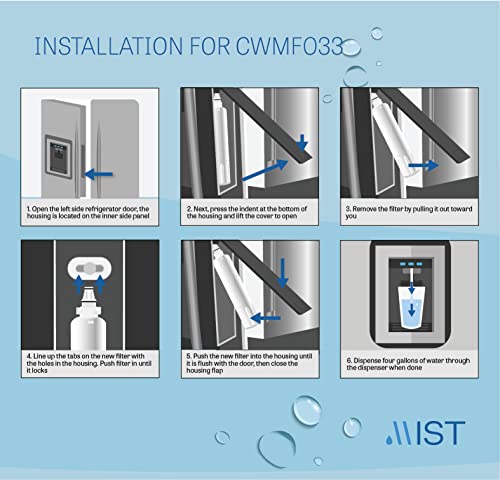 RPWF Water Filter Replacement for GE RPWF (2 Count)