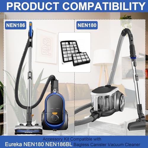 8pack Filters Compatible with Eureka NEN180 NEN186BL Bagless Vacuum Cleaner (8 Count)