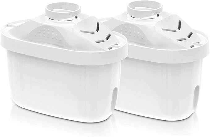 Water Filter Replacement 2 Pack, Latest Standard Water Filter Cartridges, Compatible with Most Brands of Water filter Pitcher