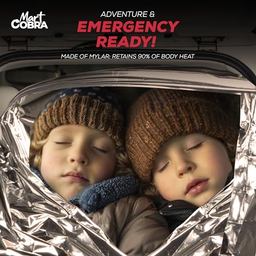 Emergency Blanket Mylar Thermal Space Survival Gear & Supplies 100 (100 Count)