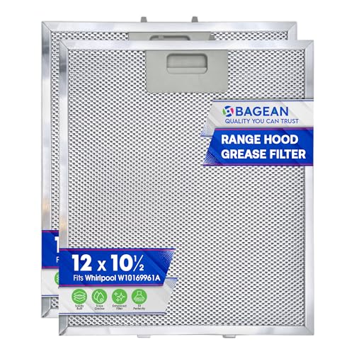 Stove Vent Filter 12" x 10.5" Fits W10169961A Whirlpool Range Hood Filter (2 Count)