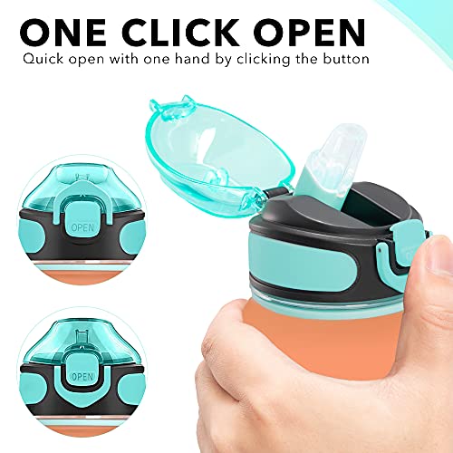 32 oz Water Bottle with Times to Drink and Straw