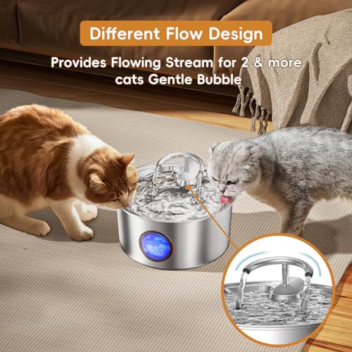 Cat Water Fountain Stainless Steel (108 Fl Oz)