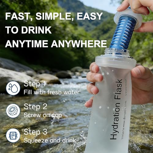 Collapsible Water Bottle with Filter System