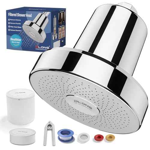 Filtered Shower Head with Filter for Hard Water Softening