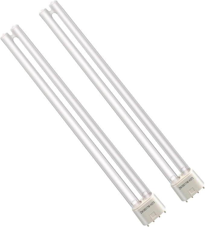 2PC UV Light Tube Ozone Sanitizer Bulb Ultraviolet Lamp Quartz Type 38W