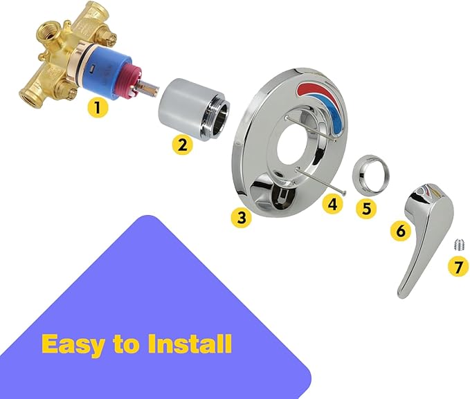 Single-Lever Cartridge for Shower Faucets Replaces RK7300, Olympia OP-340009, Dominion 46-3100 Pressure Balancing Cartridge and more, JH02BJ HL-40 of Hain-Yo (1 Pack)