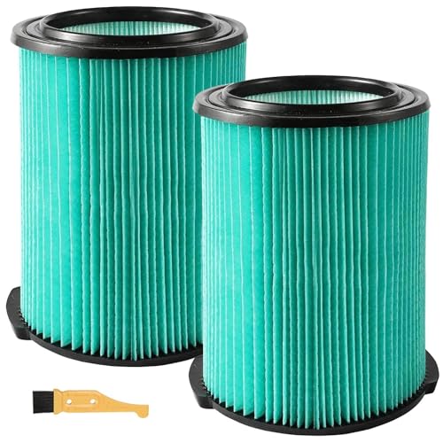 VF6000 5 Layer Replacement Filters for Ridgid Shop Vac Wet Dry Vacs (2 Count)