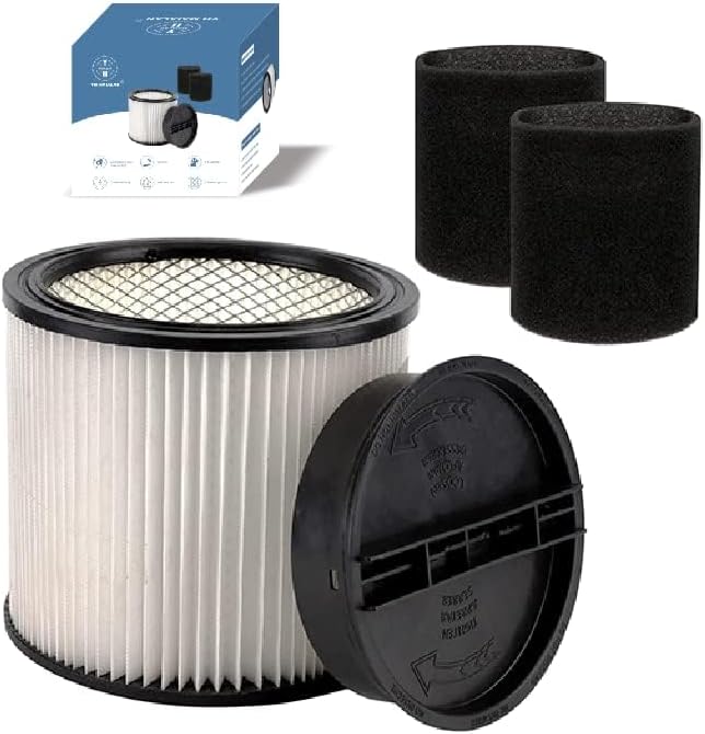 Replacement Filter For Shop Vac Filters 90304 90585 Wet Dry Shop Vac Filter - Perfect for Wet Dry vacuum cleaner Shop vac Filters 5 Gallon and above - Long - AquaVibe