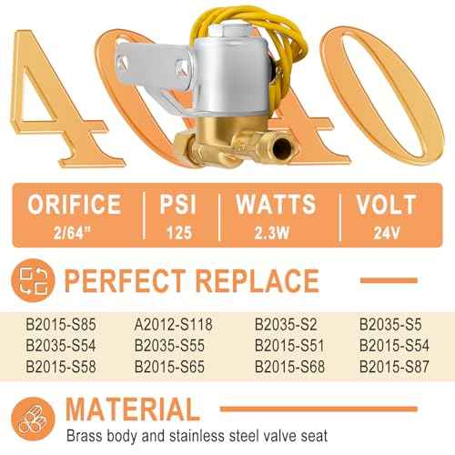 4040 Humidifier Water Solenoid Valve Fit for Aprilaire Whole House Humidifier 400 400M 500 500M 600 600M 558 550A 550 568 560A 560 700 700M 768 760A 760
