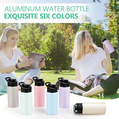 Aluminum Water Bottle Bulk (6 Count)