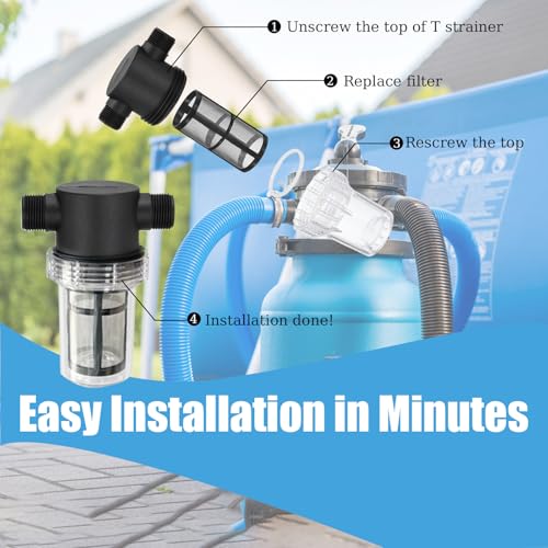 4 Pack Stainless Steel Screen for Garden Hose Filter (4 Count)