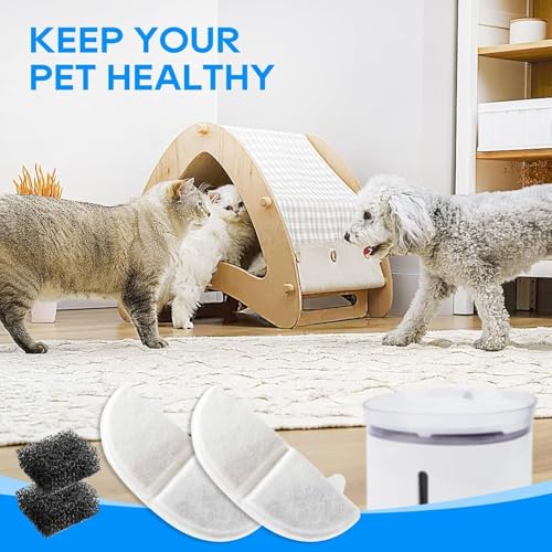 20 Pack Cat Water Fountain Filter Replacement Fit for Homerunpet (20 Count)
