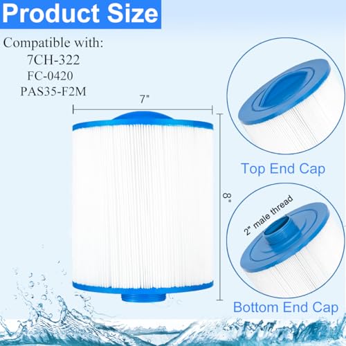 Spa Filter Cartridge Replaces for Unicel 7CH