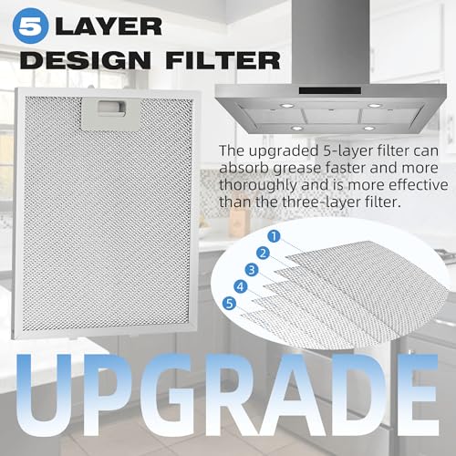 10.5x12 Inch W10169961A Range Hood Aluminum Mesh Filter Fit for Whirl (10.99 Count)