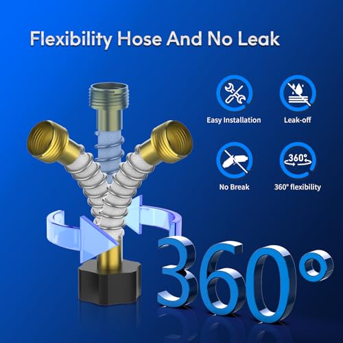 3 Pack RV Marine Water Filter with 2 Flexible Hose Protectors (3 Count)