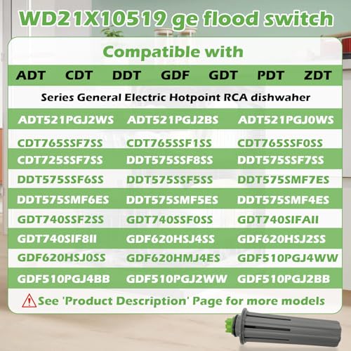 WD21X10519 Dishwasher Flood Switch Compatible with GE GDT PDT Dishwasher