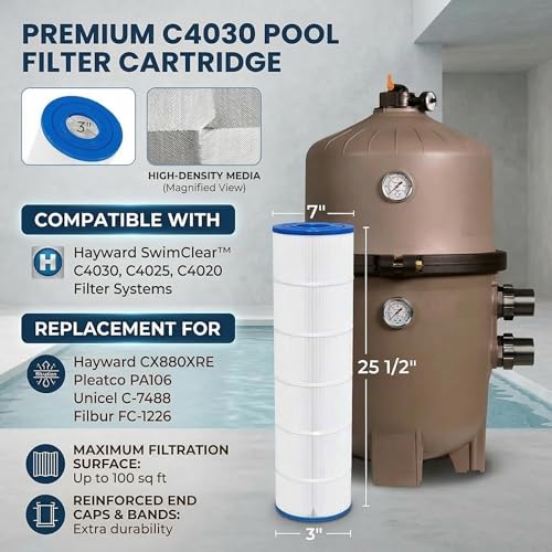 C4030 Pool Filter Cartridge Replacement for Hayward SwimClear C4030 CX880XRE