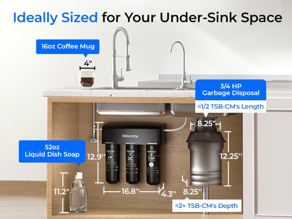 TSB-10-CM Under Sink Water Filter System, Reduce Chloramine
