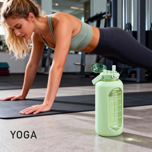 74 oz Glass Water Bottle with 2