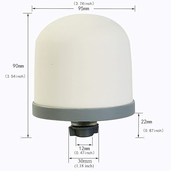 Huining Ceramic Dome Water Filter, Replacement Filter for Water Pre-Filtration Unit Filter Media Replacement 0.15 to 0.5 Micron for Household Water Bucket Filtration System Water Pitcher (4pcs)