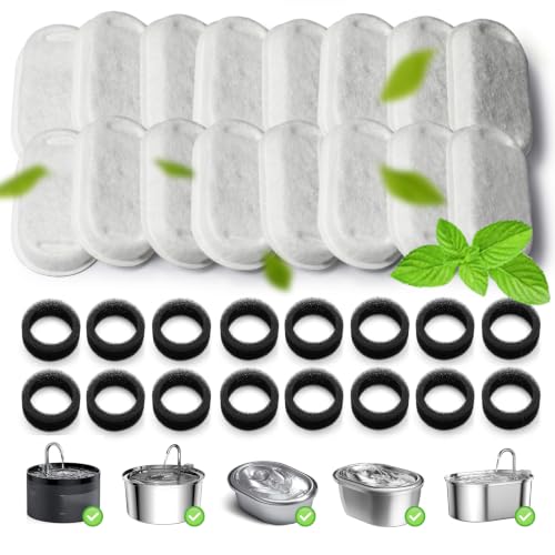 Cat Water Fountain Filter 32Pcs Fit 101oz