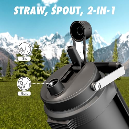 64 oz Insulated Water Bottle for Gym