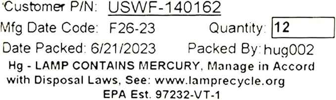 602855 Replacement UV Lamp | Fits the VIQUA H/H+, & Pro 20 Series UV Systems | Made in the USA, US Water Filters