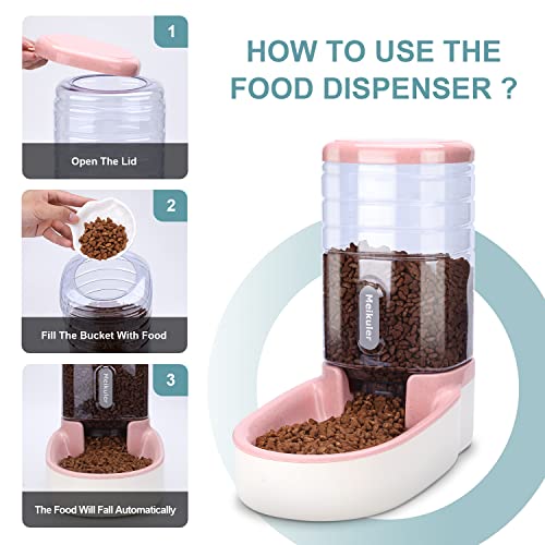 Automatic Dog Cat Feeder and Water Dispenser Set
