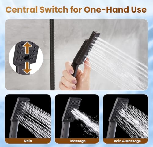 Rain Shower Head with Handheld Spray