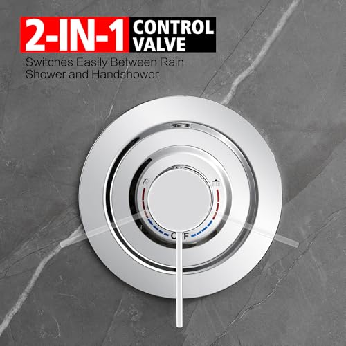 Shower System with Filtered Hand Shower for Hard Water