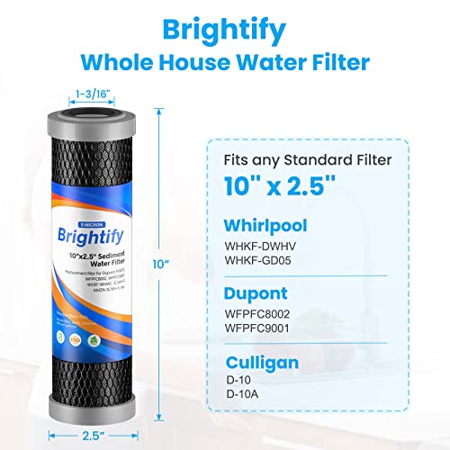 10"x2.5" 5 Micron Carbon Water Filter (6 Count)