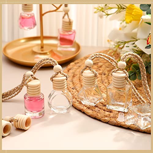 100 Pcs Car Diffuser Bottles Empty Bulk with Wood Cap (100 Count)