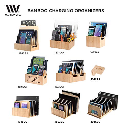 Bamboo 10 Port Charging Station & Compatible Adapter for Apple Watch Combo for use with Watch