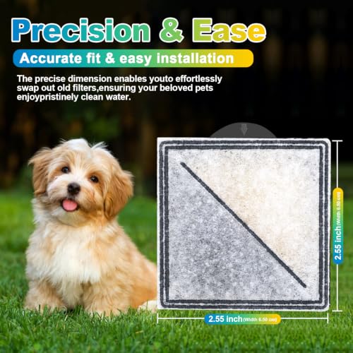 16+2 Pack Square Cat Water Fountain Filters (16 Count)
