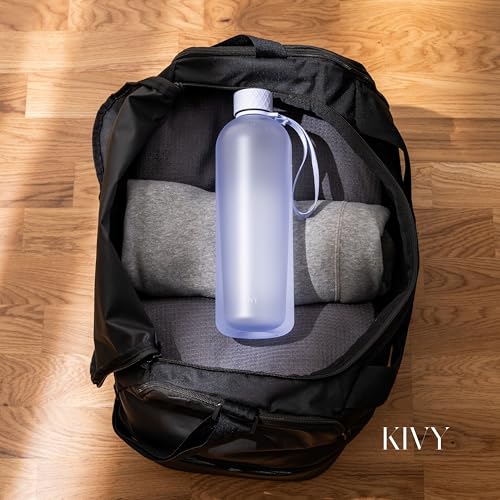 Large Water Bottle 50oz [Lightweight & Shatterproof] Fits Backpack & Cupholder for Travel