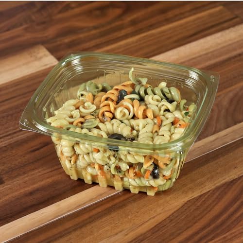 Compostable 16oz Rectangular Deli Containers With Lids (300 Count)