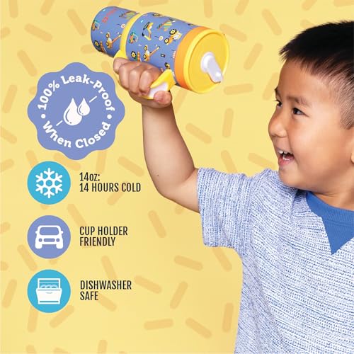 Oasis 14oz Insulated Stainless Steel Kids Tumbler with Straw