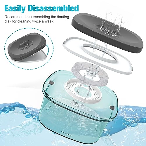 4L Dog Water Bowl No Spill Large Capacity Slow Drinking Water Feeder