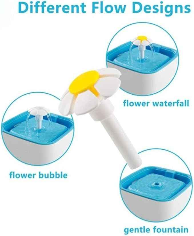 gofidin 2PCS Cat Fountain Replacement Flower Nozzle Head for Round Cubic Top Water Dispen