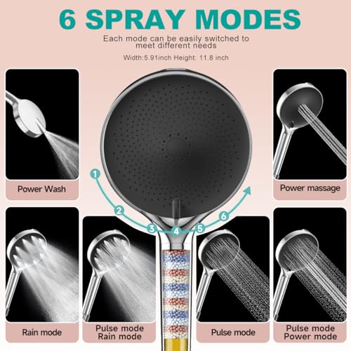 6“ Filtered Shower Head with Handheld