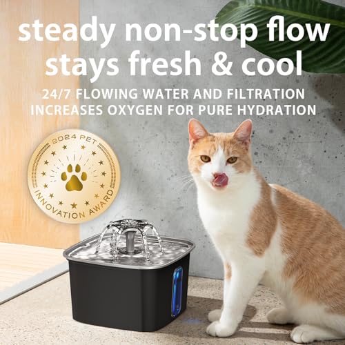 Innovation Award Winner Stainless Steel Cat Water Fountain