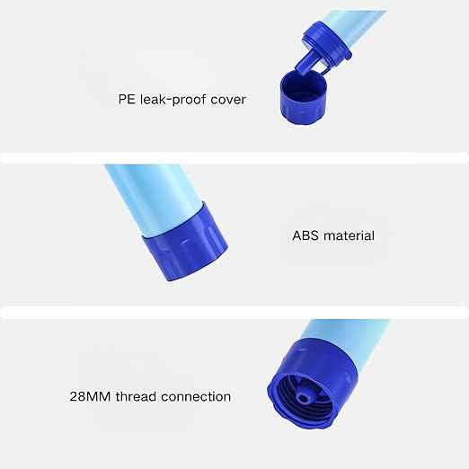 Portable mini Water Filter, Personal Filter Straws for Drinking Survival, Portable Water Purifier for Camping,Hiking,Emergency Survival Water Straws, ultrafiltration Membrane Water Filter.