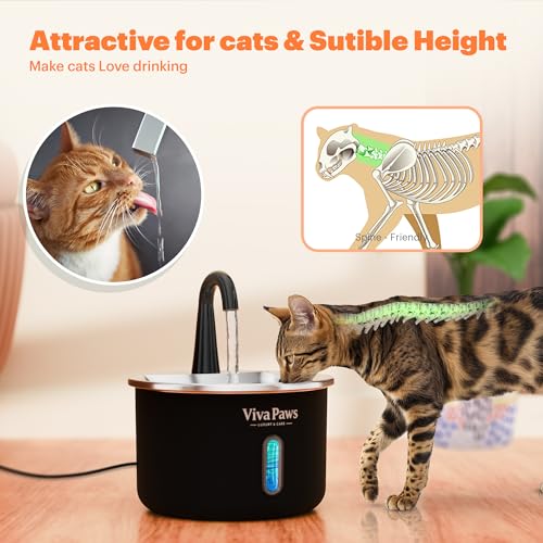 Viva Paws Cat Water Fountain Stainless Steel