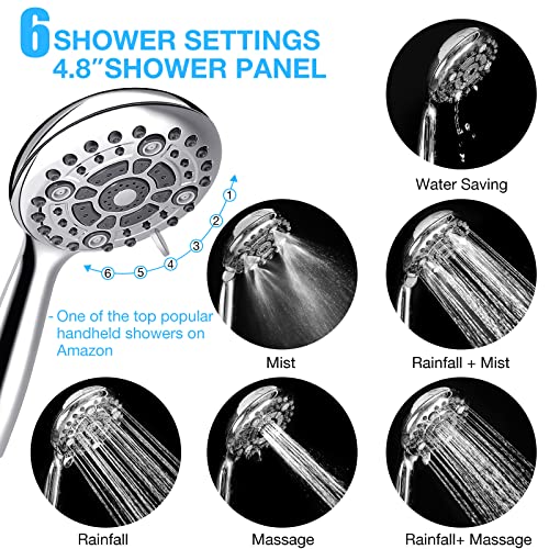 Dual Filtered Shower Head Showerhead 79" Hose Handheld Sprayer Combo