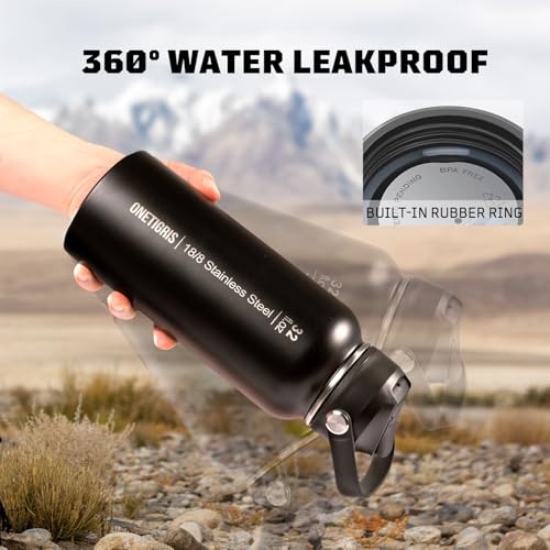 32oz Insulated Tactical Water Bottle with Straw & MOLLE Sleeve