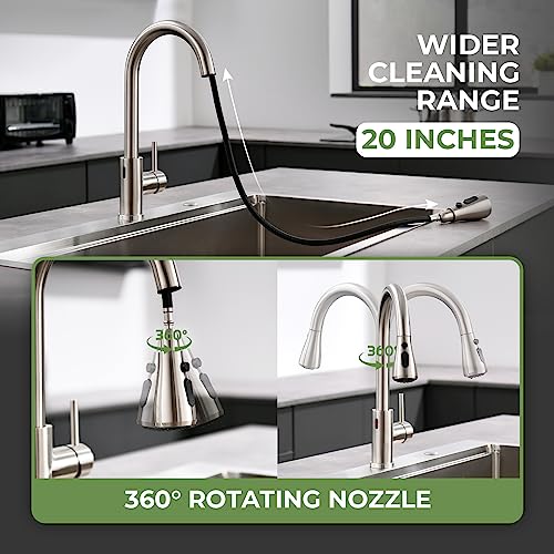 Touchless Kitchen Faucet with Pull Down Sprayer