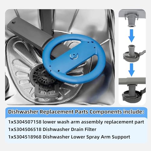 5304507158 Dishwashers Spray Arm Assembly Fit for Frigidaire Dishwashers