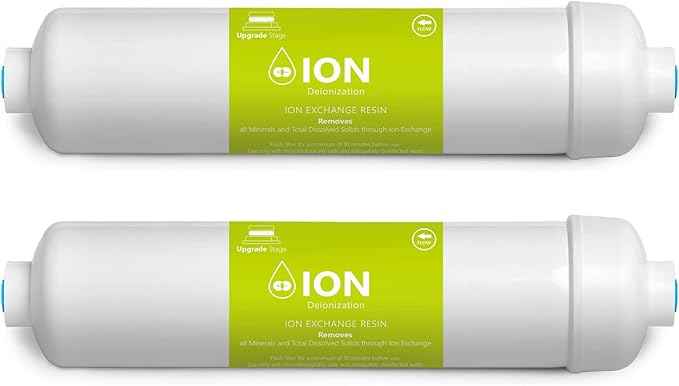 Express Water – 2 Pack Deionization Water Filter Replacement – DI Water Purifier – 10 inch – Under Sink and Reverse Osmosis System