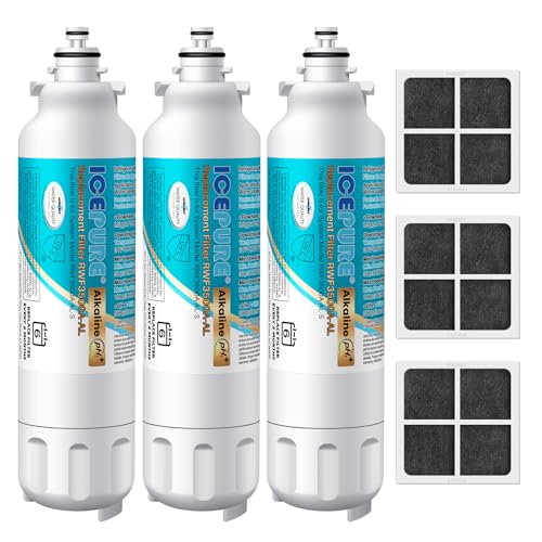 Alkaline ADQ73613401 Water Filter and LT120F Air Filter (3 Count)